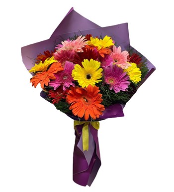 Buket Renkli Gerbera Buketi