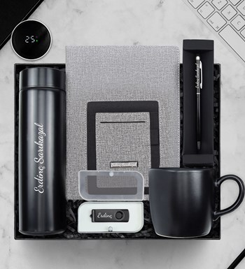 Dereceli Termos Defter & Kupa Usb Bellek Touch Pen Hediye Seti
