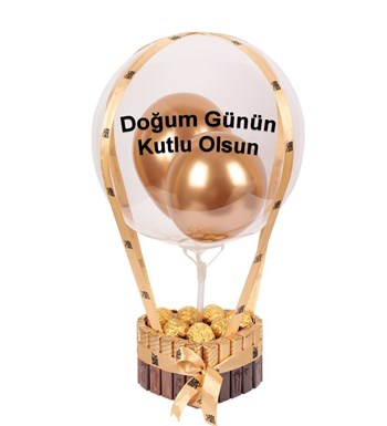 Kalp Golden Merci Serisi Balonlu Gold Fındıklı Çikolata