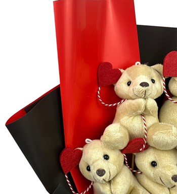 Kalpli Balon Temalı Kahverengi Ayıcık Buketi görsel 2