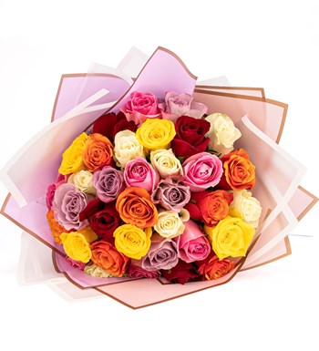 Premium My Sunshine Rengarenk Gül Buketi görsel 4