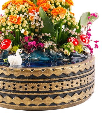 Ring Serisi Göl Kenarında Kalanchoe Teraryum görsel 4