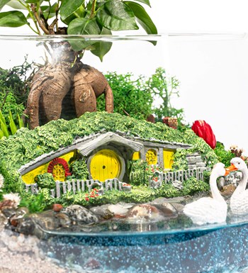 Shire Serisi Huzurlu Hobbit Bahçesi Bonsai Göl Evi Teraryum - Oslo görsel 2