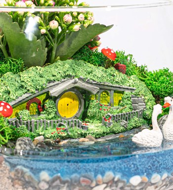 Shire Serisi Huzurlu Hobbit Bahçesi Kalanchoe Göl Evi Teraryum - Oslo görsel 2