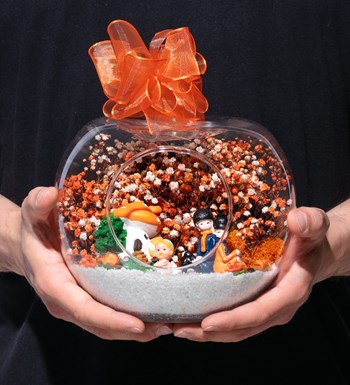 Teraryum Evli Mutlu Çocuklu-Erkek Bebek-Oranj görsel 4