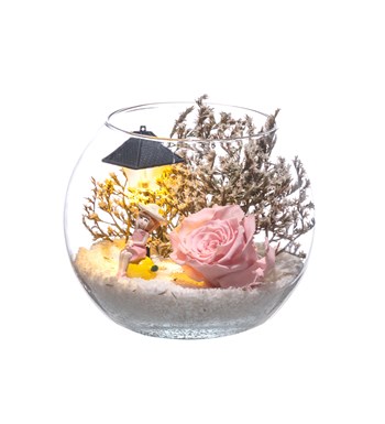 Teraryum Solmayan Gül Işıklı Sevimli Kız görsel 3