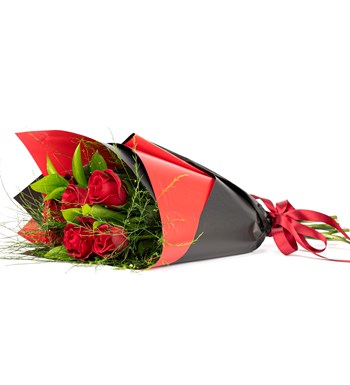 You Are My Flower - 7'li Kırmızı Gül Buketi görsel 3
